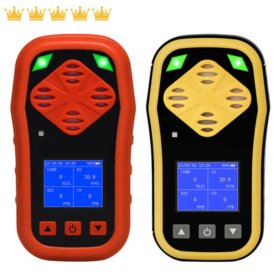 IP67 Персональный портативный 4 газовый монитор H2S CO O2 LEL с батареей